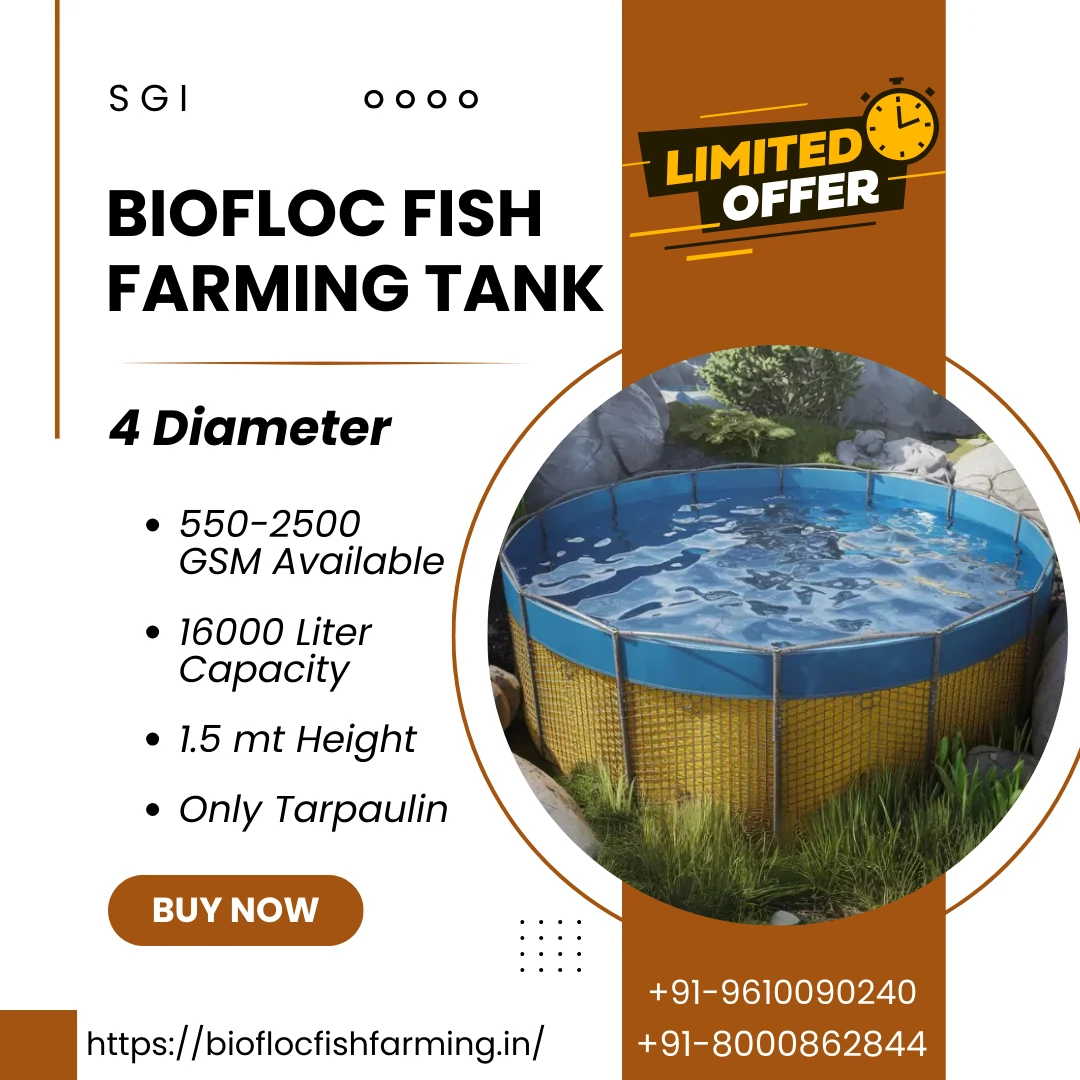16000 Liter Biofloc Fish Farming Tank 4 Diameter